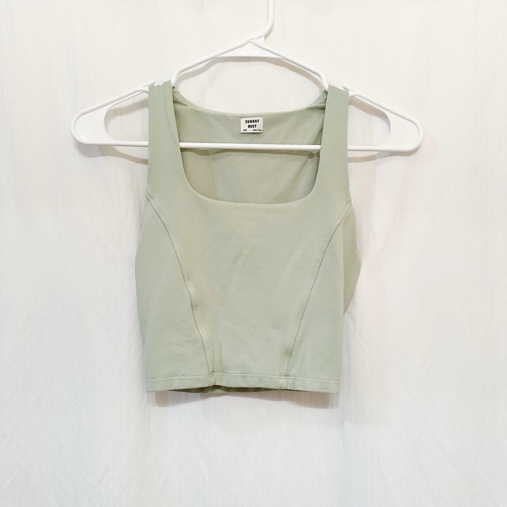 Aritzia Sunday Best Jagger Top in Sagebrush Green